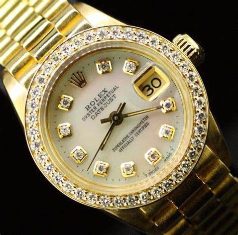 classic white gold rolex with diamonds|solid gold rolex with diamonds.